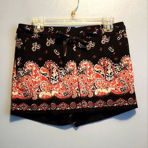 EUC LOFT women's paisley shorts Small Size 2 blue orange white